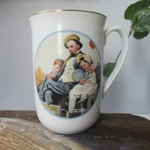 Porcelain Mug Norman Rockwell Collection "Long Wait"